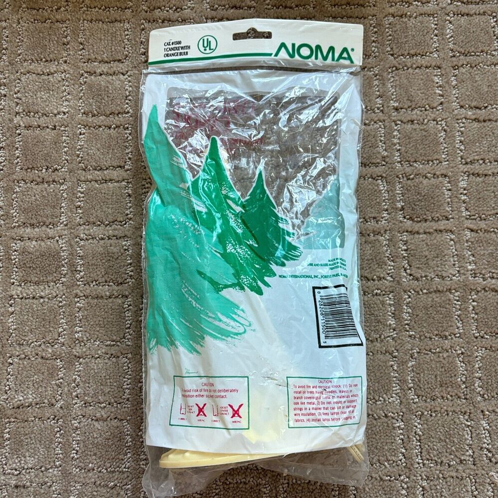 Vintage Noma Christmas Single Plastic Drip Candle Stick Light 9" Lot of 6 New - Picture 3 of 6